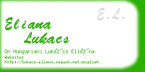 eliana lukacs business card